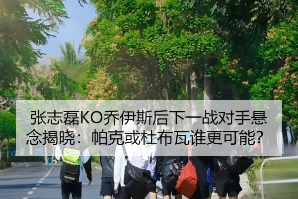 张志磊KO乔伊斯后下一战对手悬念揭晓：帕克或杜布瓦谁更可能？